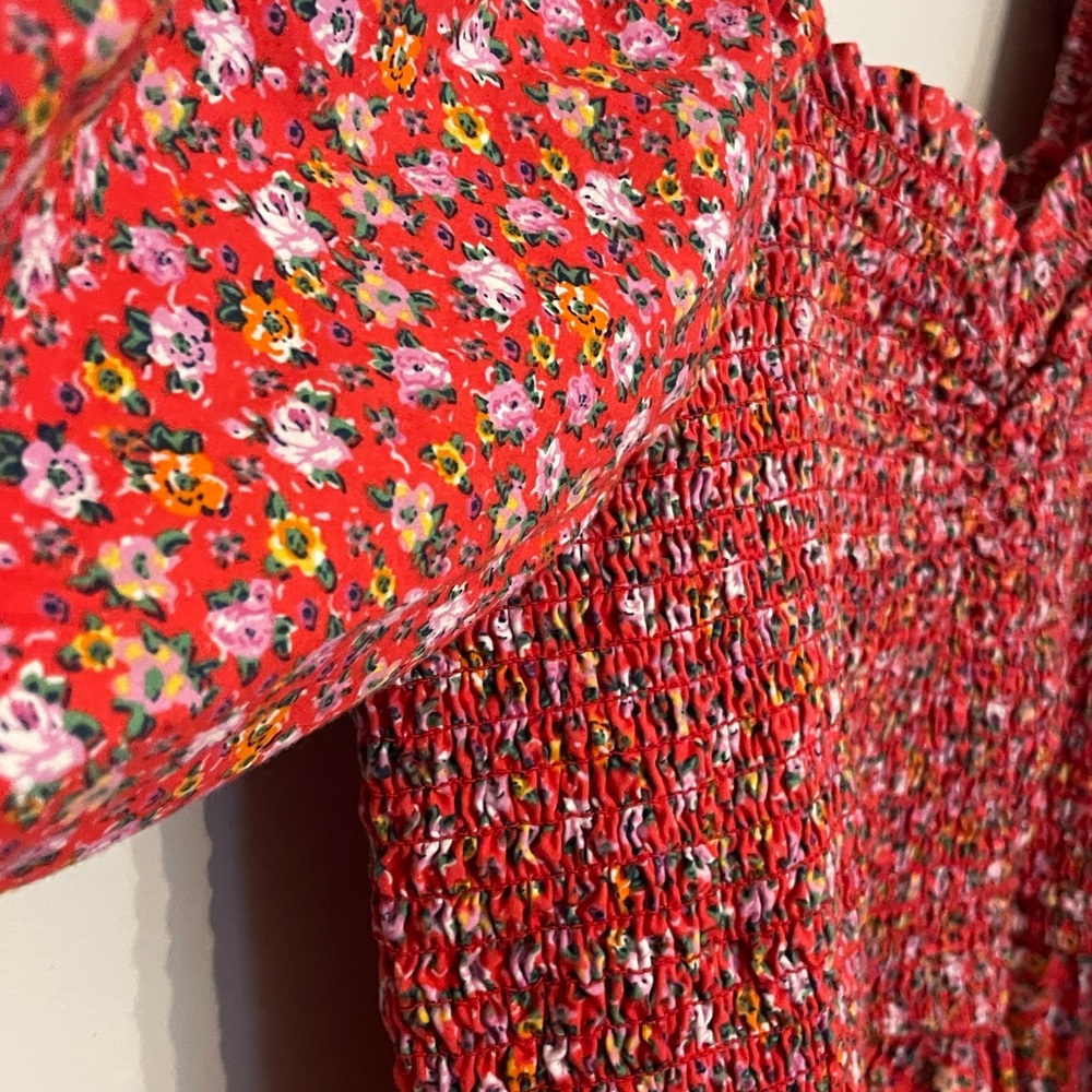 Mango Red Floral Dress